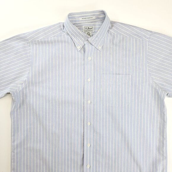 L.L. Bean Men's Button Down Casual Polo Shirt Wrinkle Resistant 16 1/2 TALL - Picture 4 of 12